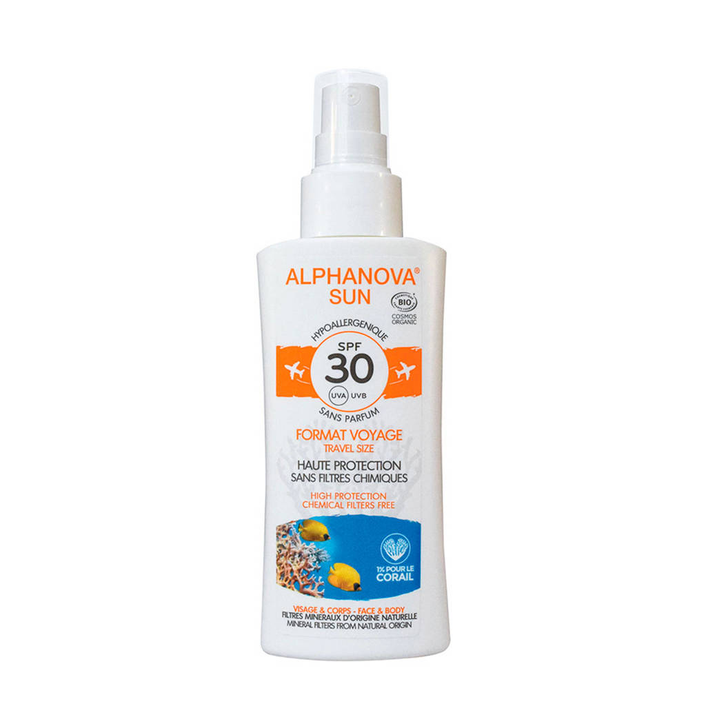 Alphanova SUN BIO zonnebrand Travel SPF 30 Spray - 90 g