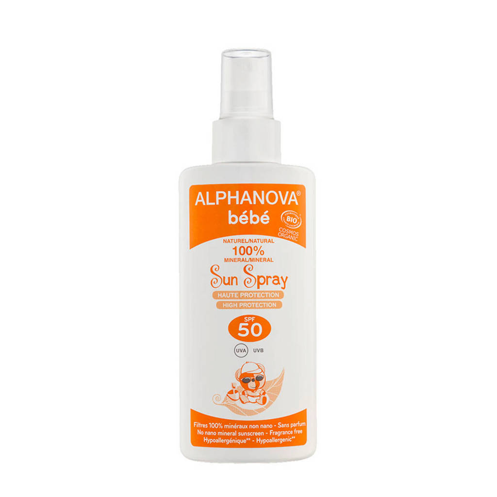 Alphanova SUN BIO zonnebrand SPF 50 Bebe Spray- 125 g