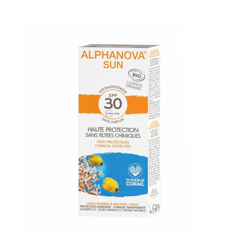 Alphanova SUN BIO zonnebrand SPF 30 Cream sensitive skin - 50 g