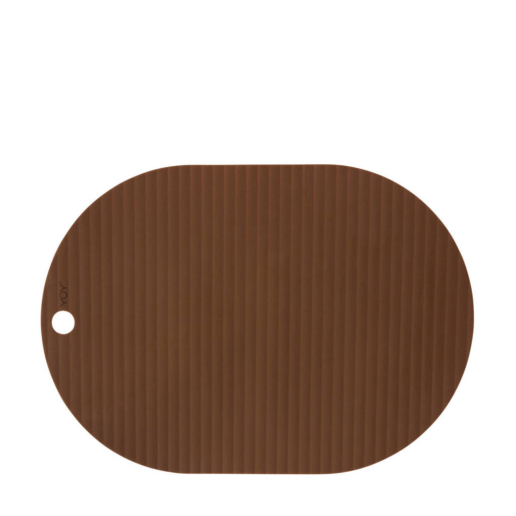 OYOY Living placemat Ribbo (set van 2), Karamel