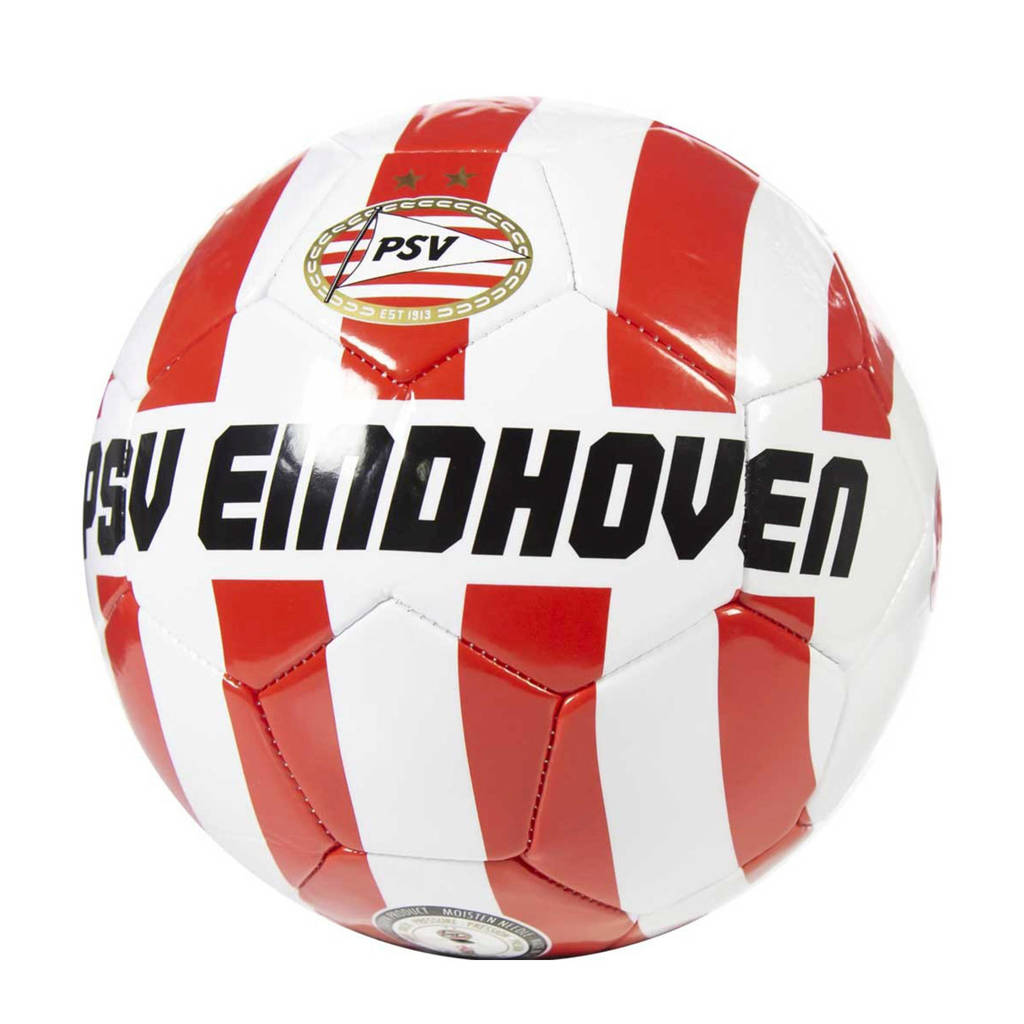 PSV PSV voetbal groot wit/rood banen maat 5, Wit/rood