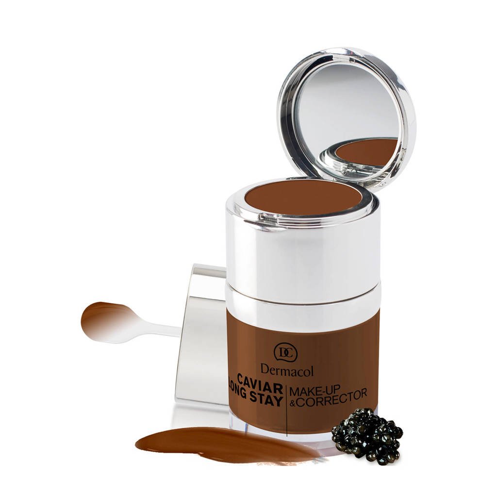 Dermacol Caviar Long Stay foundation en concealer - Dark Chocolate no.6.0, Multi