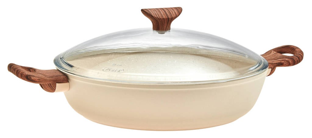 Sambonet hapjespan Rock 'n' Rose (Ø28 cm), Roze,Houtkleurig