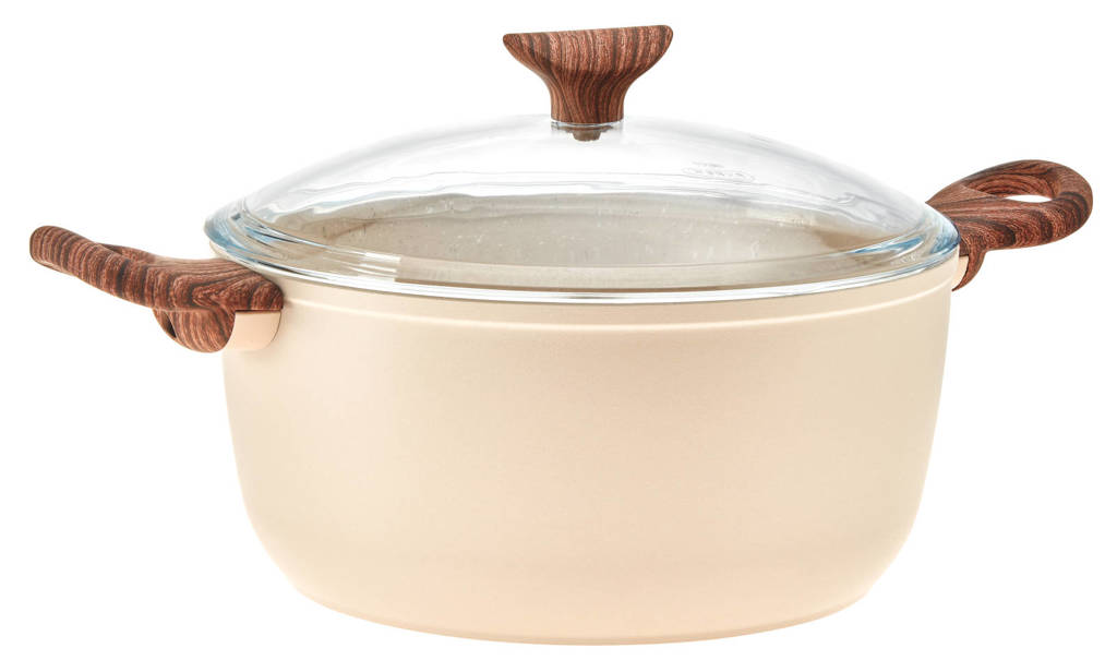Sambonet braadpan Rock 'n' Rose (Ø24 cm), Roze,Houtkleurig