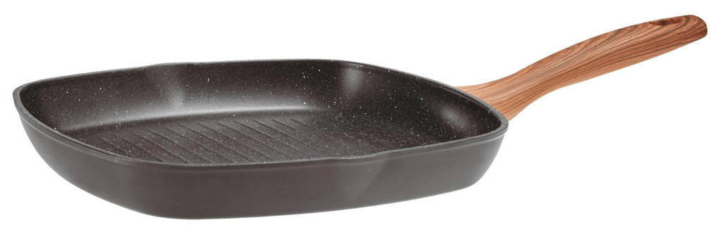 Sambonet grillpan Rock 'n' Rose (28x28 cm), Houtkleurig,Zwart