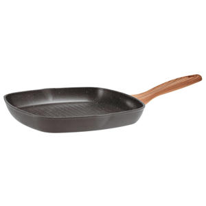 Grillpan Rock 'n' Rose - Zwart - 28 x 28 cm - standaard anti-aanbaklaag