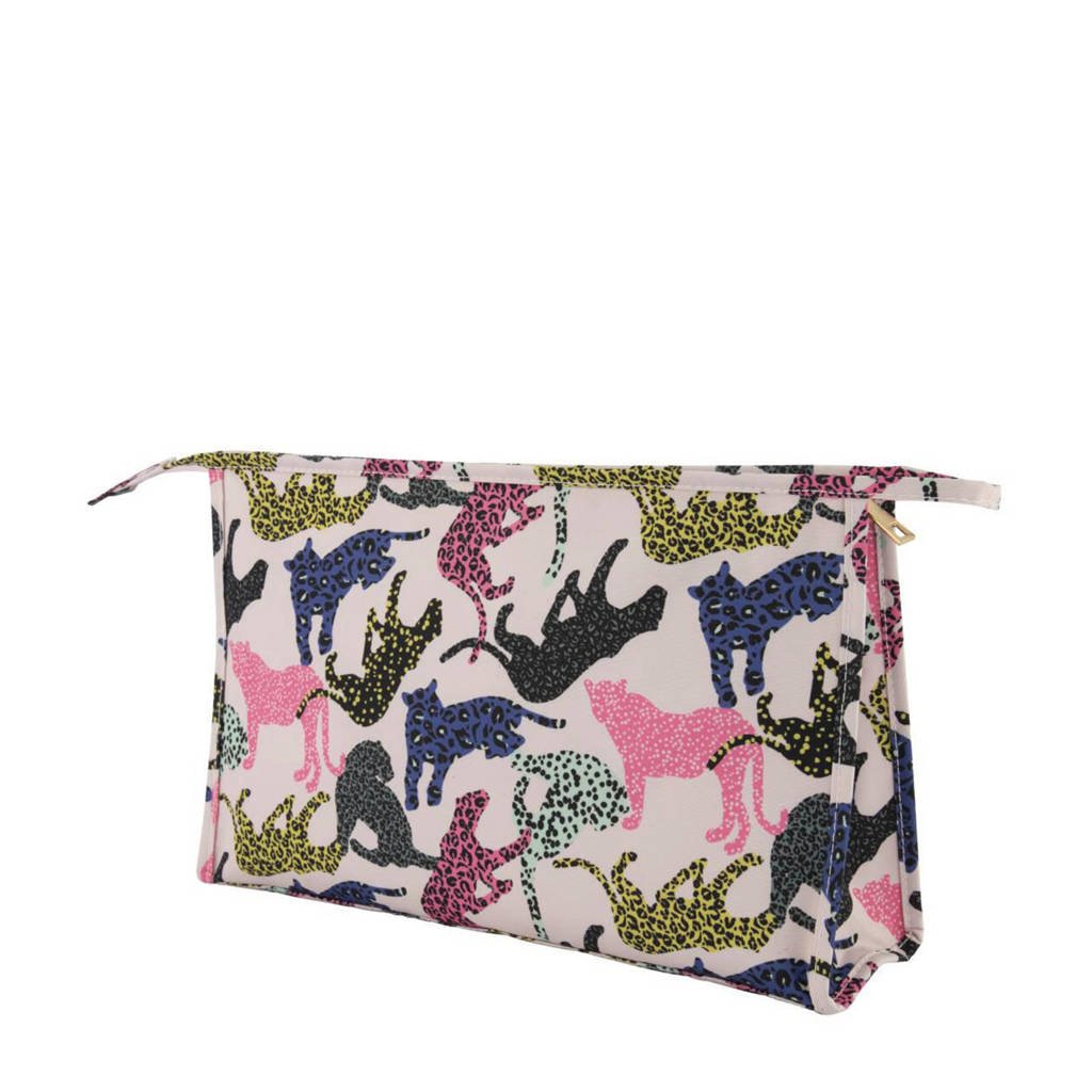HEMA toilettas, Roze/blauw/groen