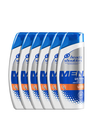 Men Ultra anti-haaruitval anti-roos shampoo - 6 x 250 ml - voordeelverpakking