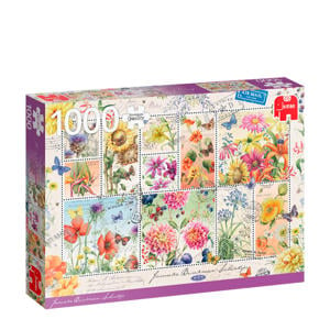 PC Flower Stamps, Summer Flowers  legpuzzel 1000 stukjes 