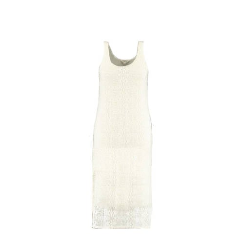 MS Mode semi-transparante jurk met kant ecru