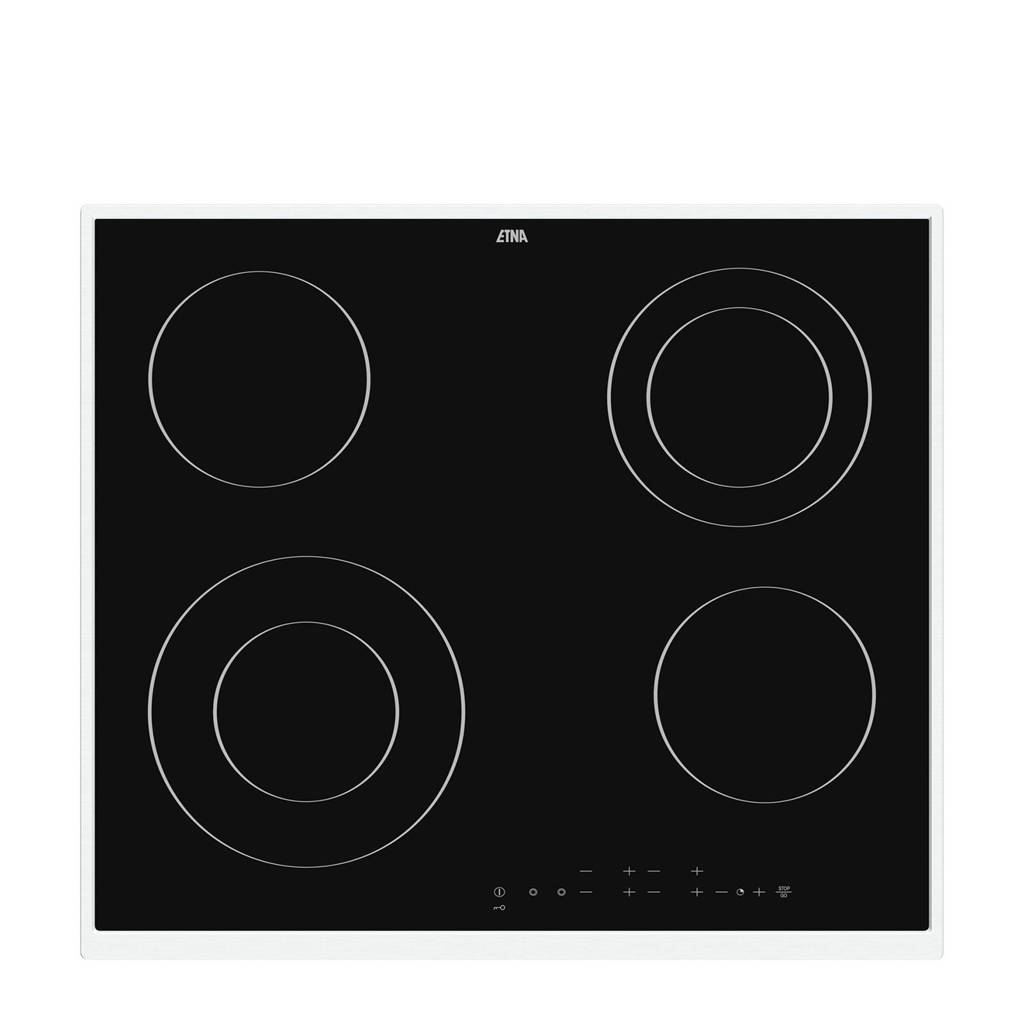 ETNA KC360RVS keramische kookplaat (inbouw), Zwart, Roestvrijstaal