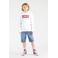 Levi's Kids hoodie Batwing met logo wit