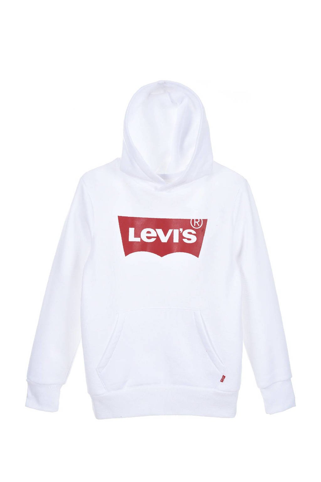 Levi's Kids hoodie Batwing met logo wit