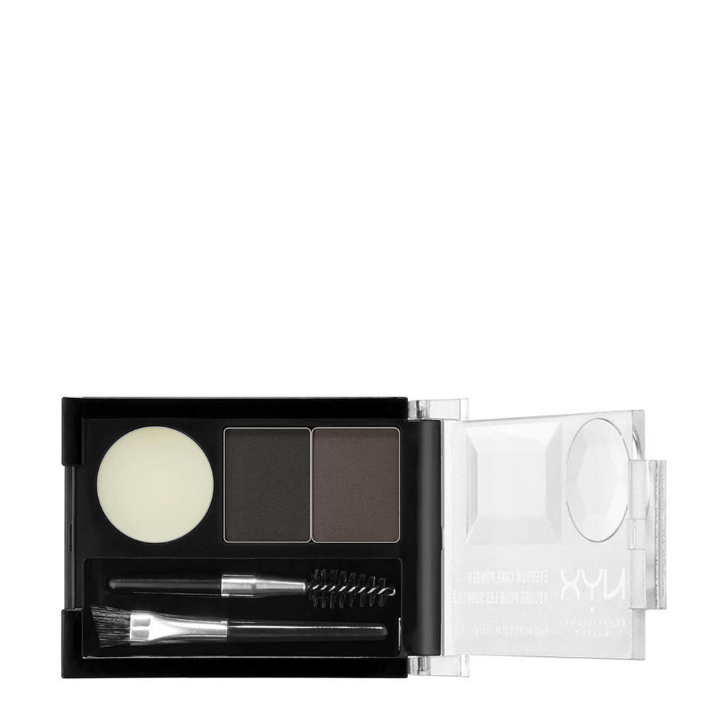 NYX Professional Makeup Eyebrow Cake Powder Black/ Grey ECP01 wehkamp