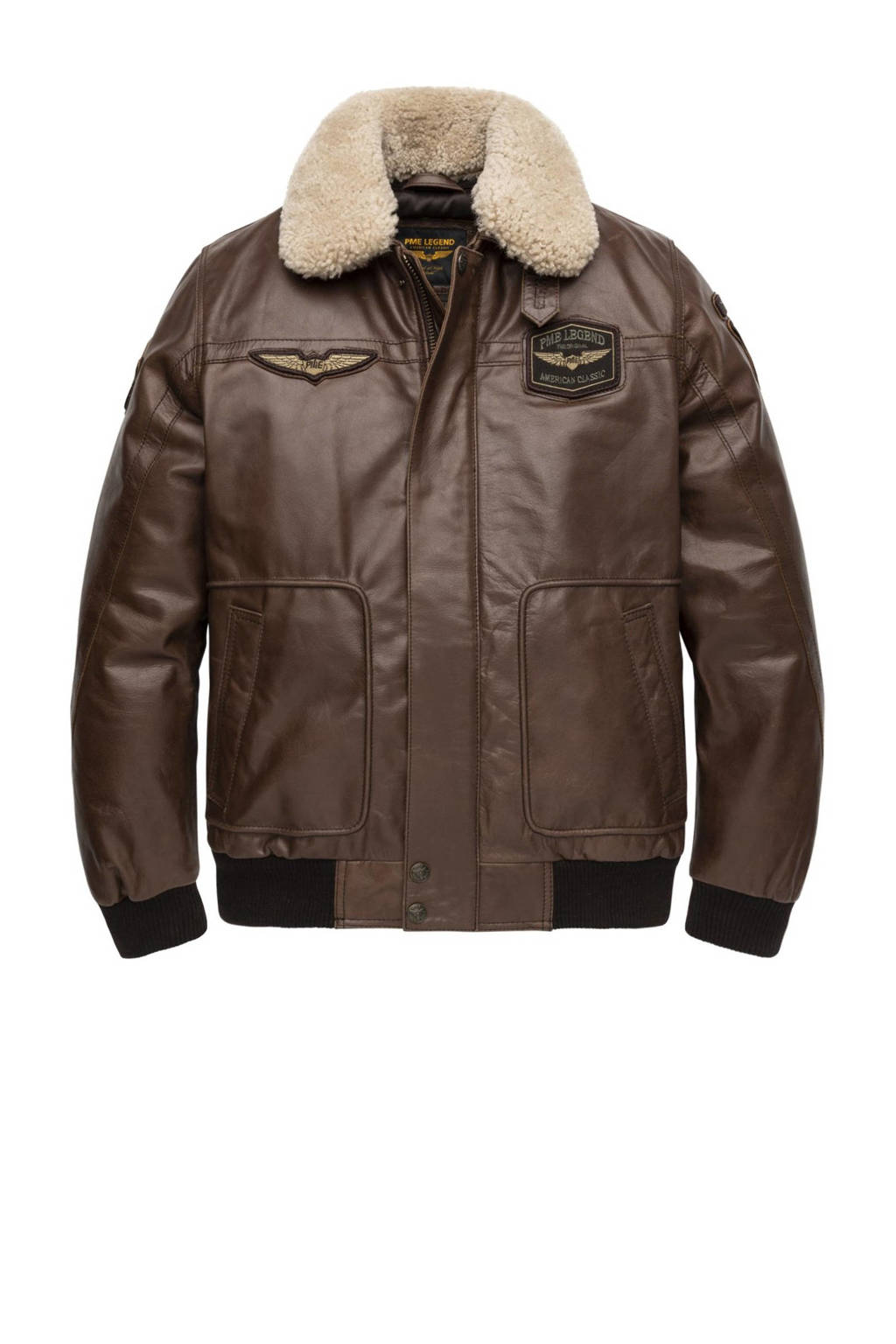 PME Legend leren winterjas Hudson bruin, Bruin