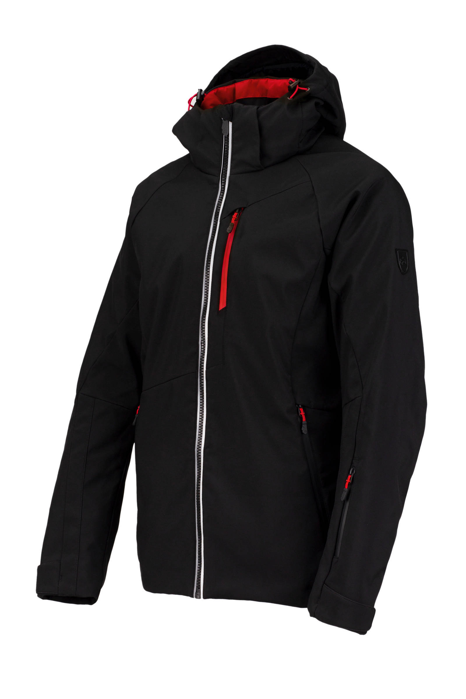 Falcon softshell ski jack Spectrum zwart/rood online kopen