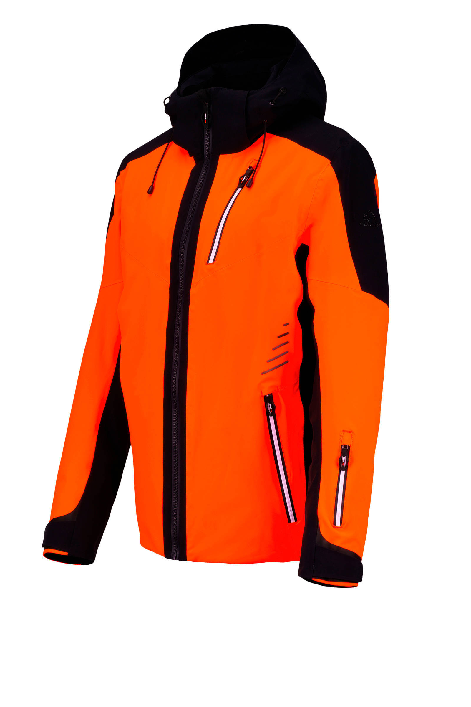 Falcon ski jack Sheldon oranje/zwart online kopen