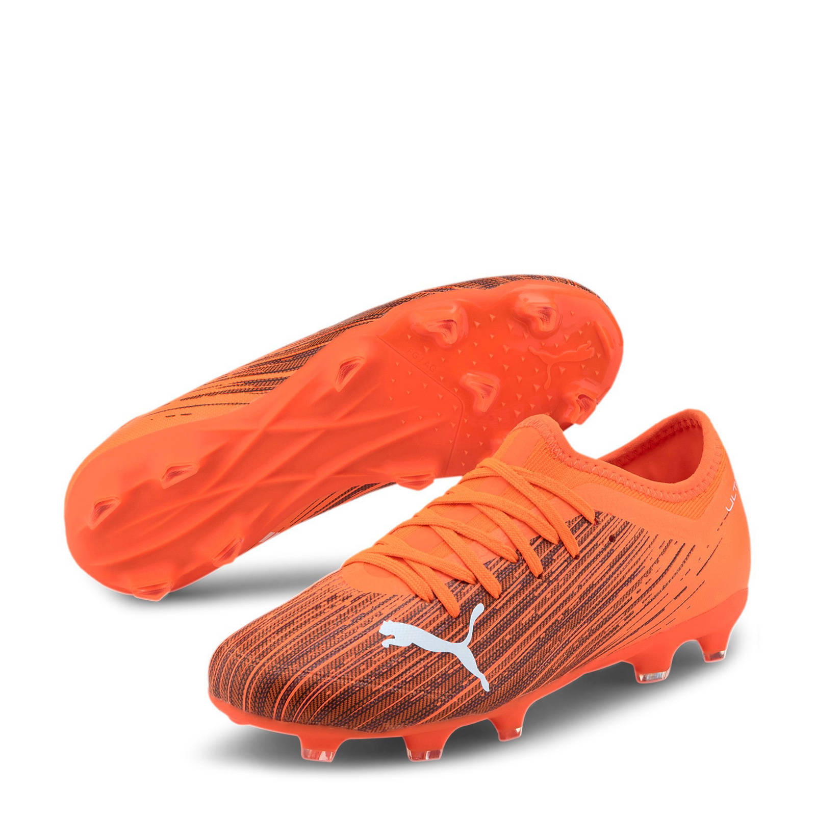 Puma ULTRA 3.1 Gras/Kunstgras Voetbalschoenen(MG)Kids Oranje Zwart