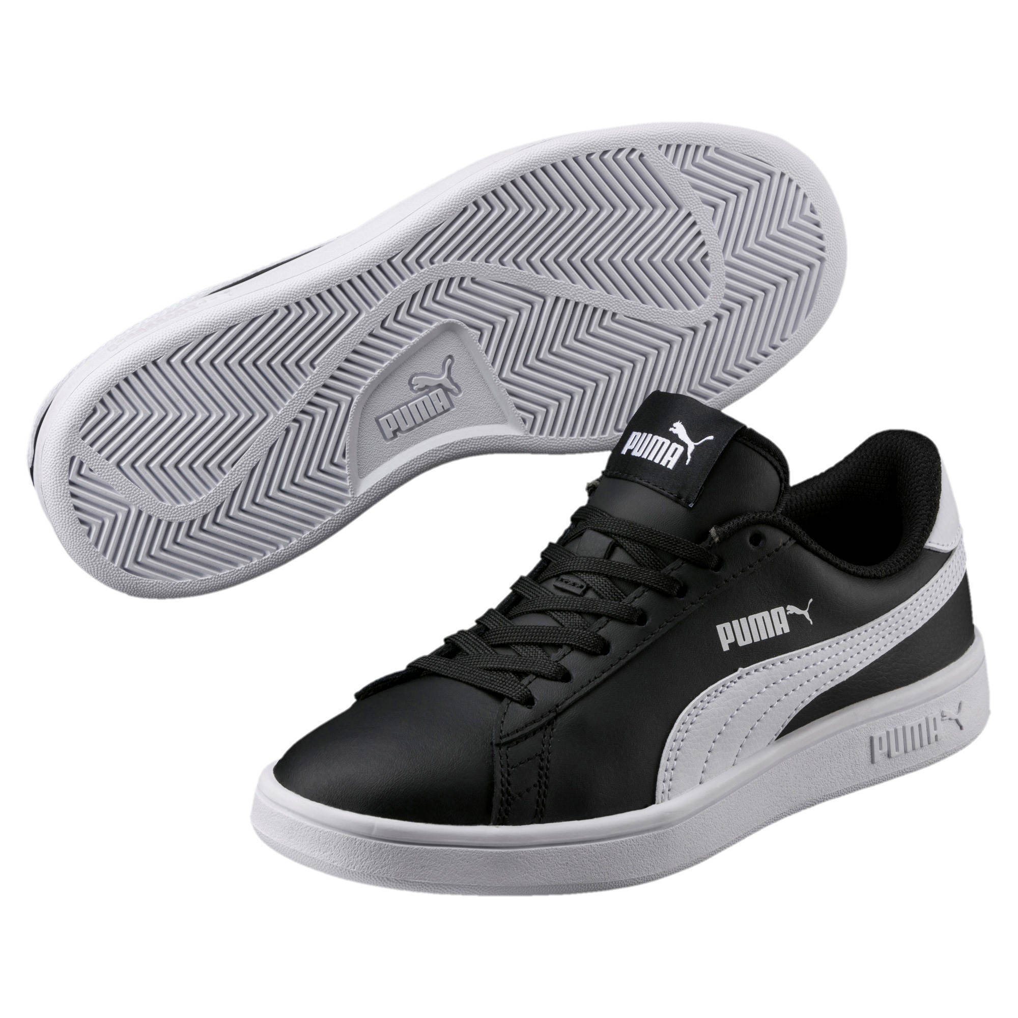puma smash v2 l black white