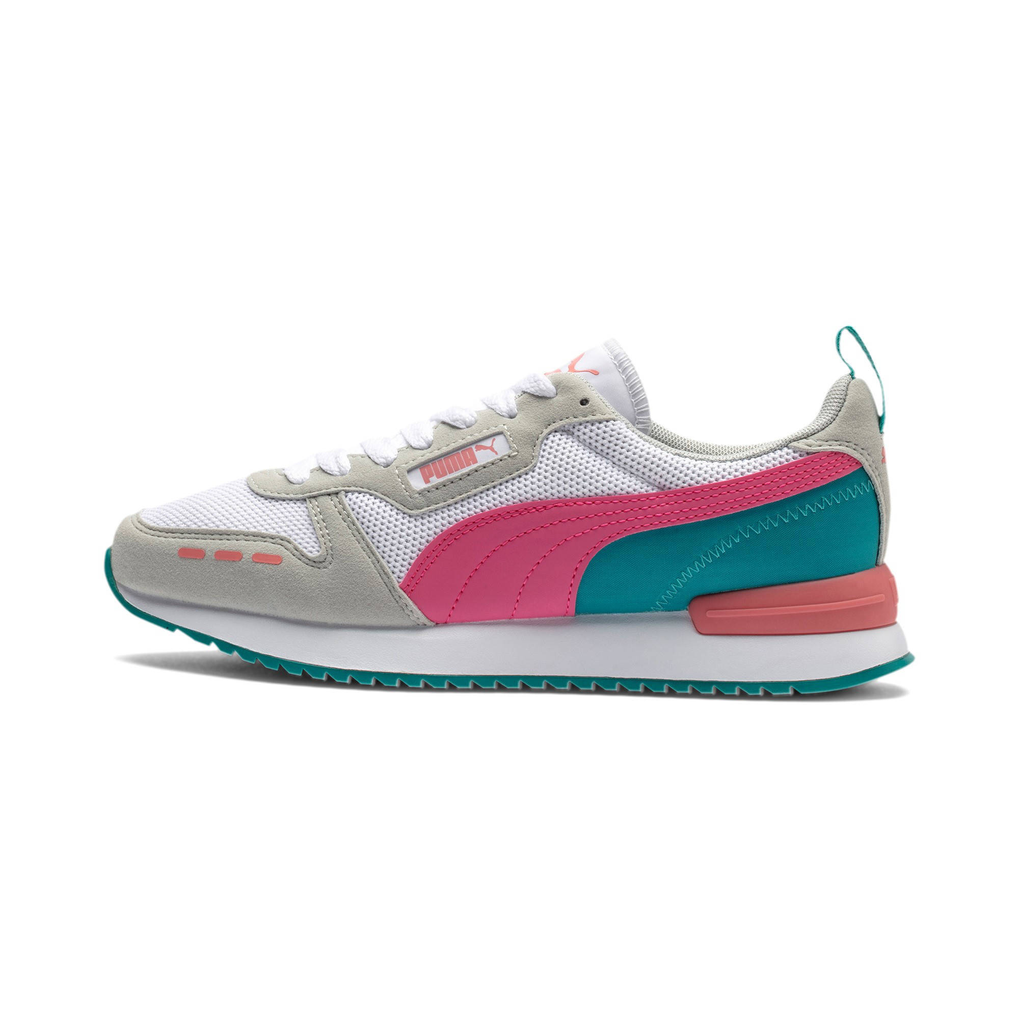 Puma R78 sneakers wit/roze/petrol | wehkamp