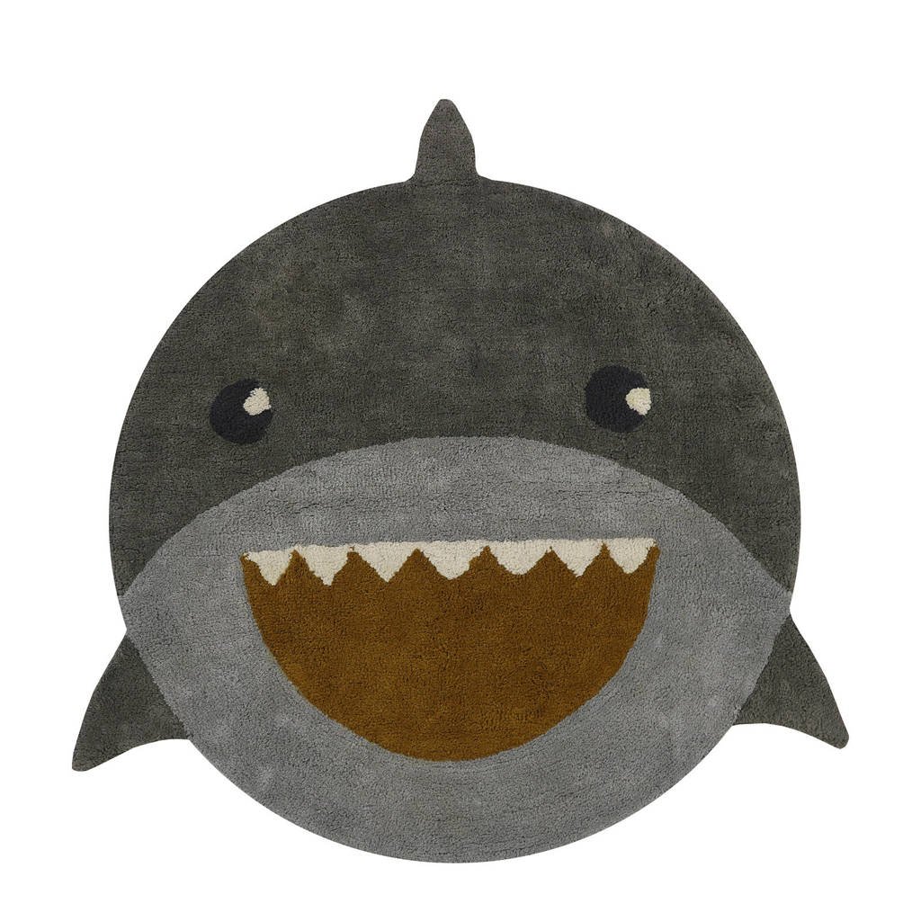 Tapis Petit kindervloerkleed Shark  (Ø110 cm), Grijs