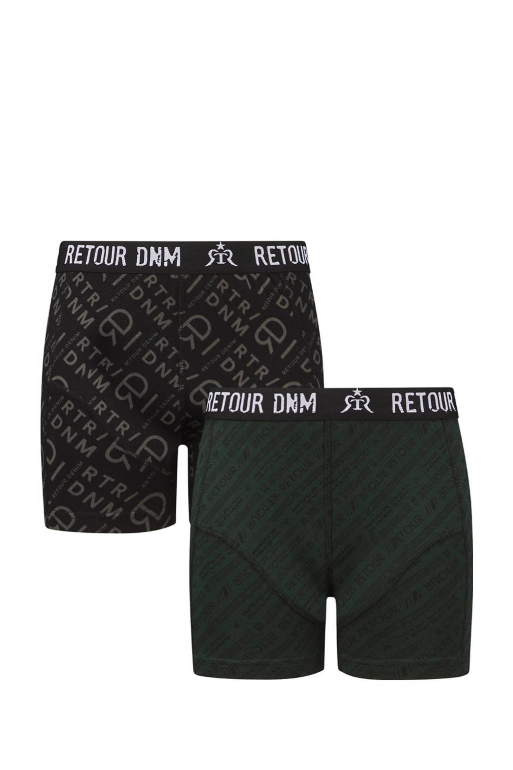 Retour Denim boxershort Elio - set van 2 zwart, Zwart