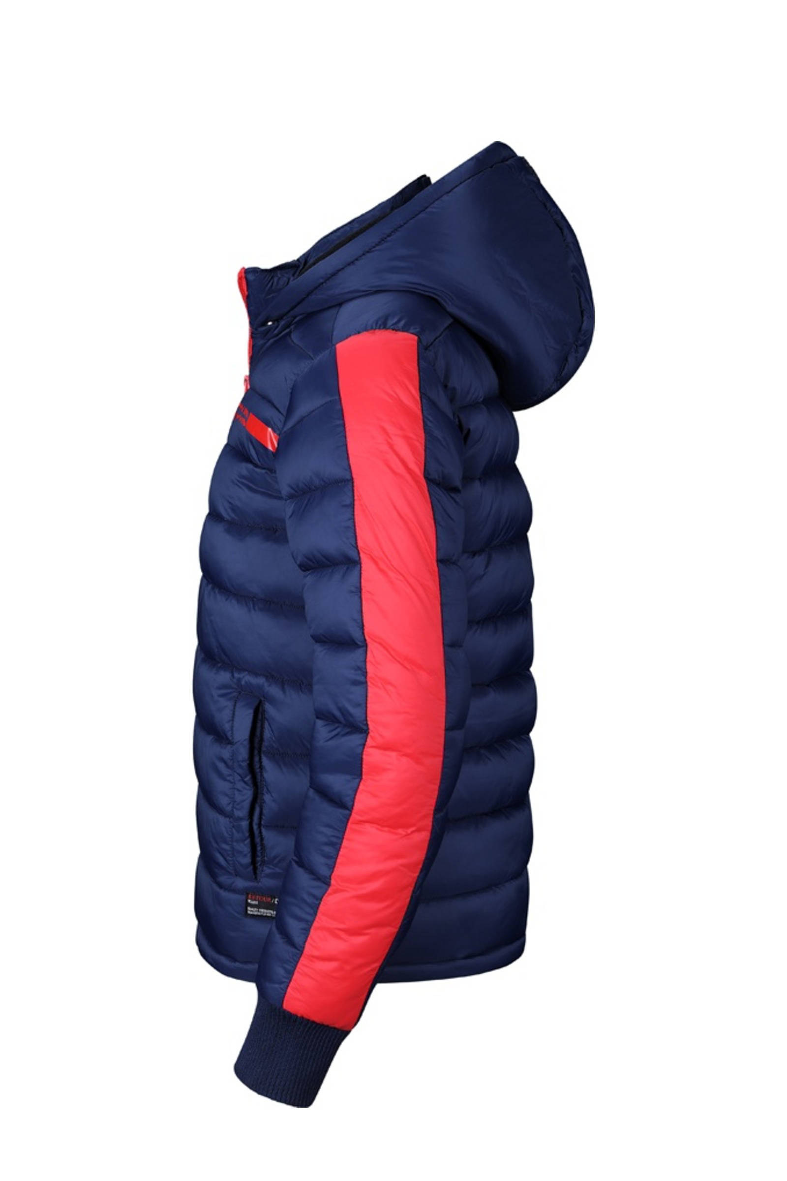 Retour Denim gewatteerde winterjas Rene donkerblauwrood Retour Denim gewatteerde winterjas Rene donkerblauwrood