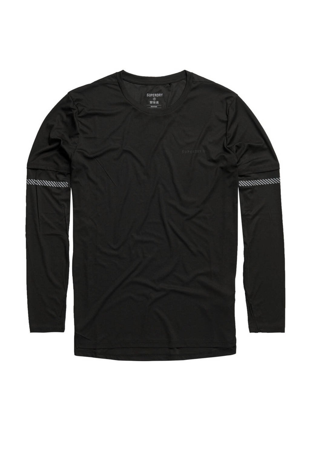 Superdry Sport sport T-shirt zwart, Zwart