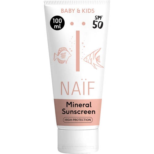 Naïf Zonnebrand Crème SPF50 - 100ML - Baby & Kids - Met Natuurlijke Ingrediënten