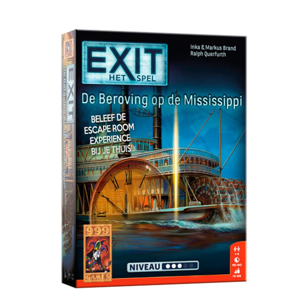 999 Games EXIT De beroving op de Mississippi bordspel