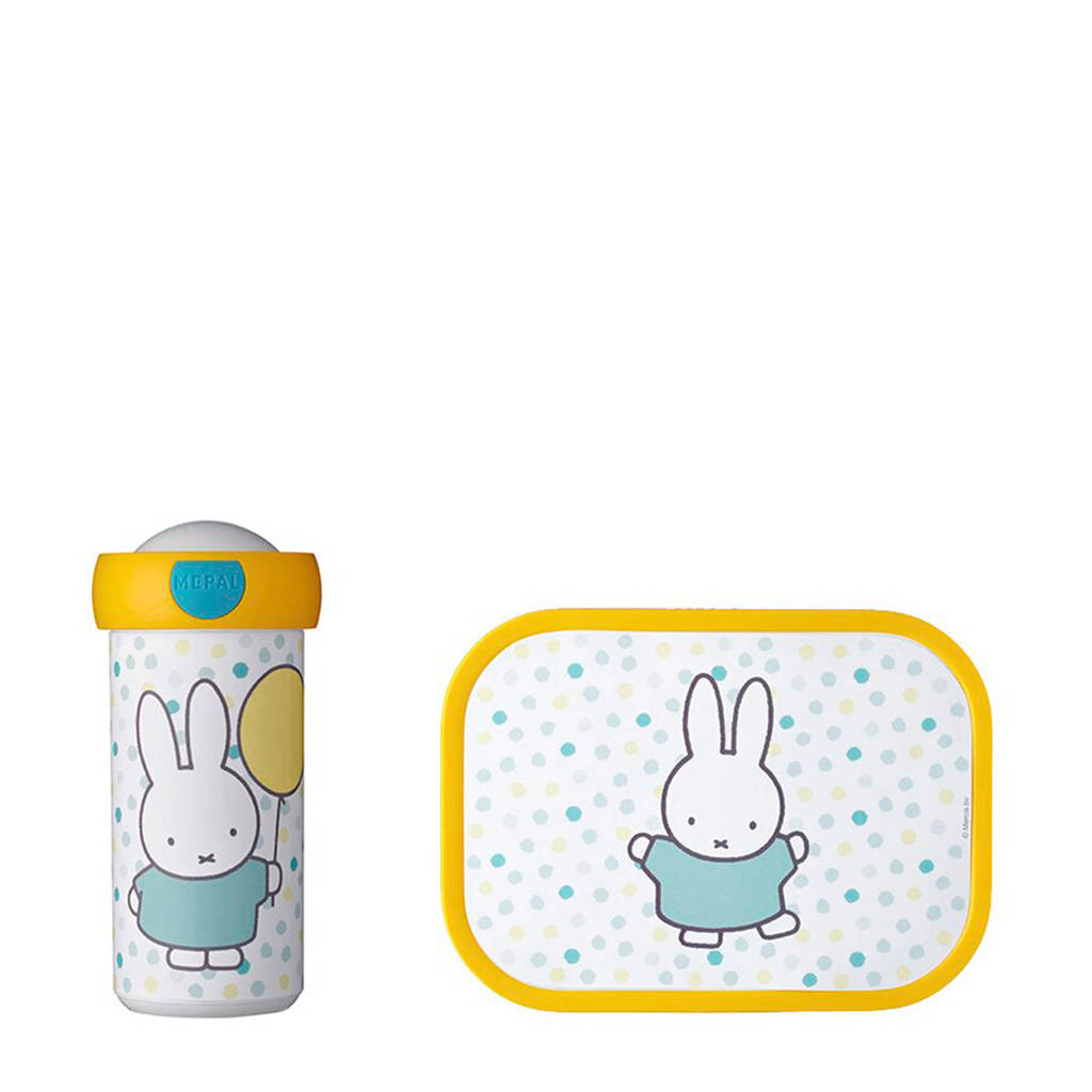 Mepal Campus lunchset Nijntje confetti (lunchbox+drinkbeker), Geel