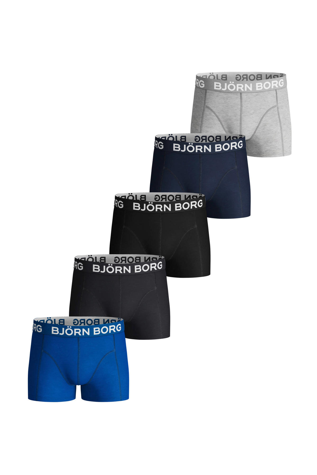 Surrey rechtop Hou op Björn Borg boxershort - set van 5 blauw/zwart/grijs | wehkamp