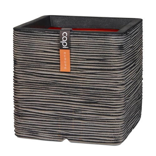 Capi bloempot Nature Rib (Ø50×50 cm) – Antraciet