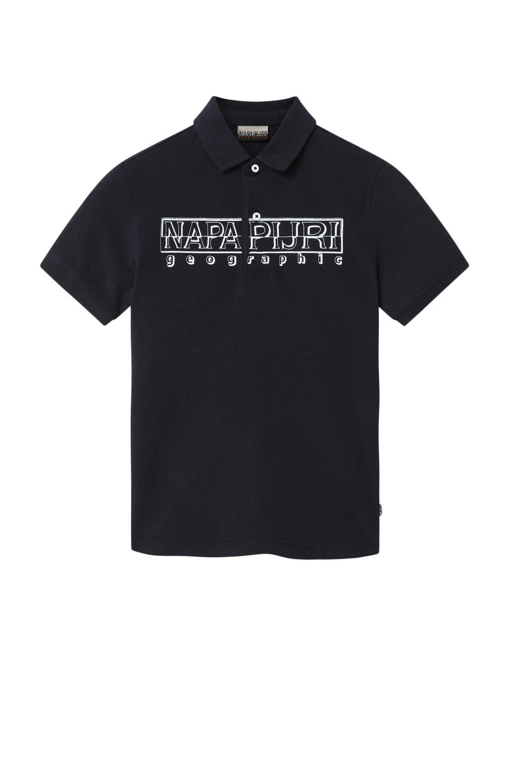 Napapijri polo Eoli met logo donkerblauw, Donkerblauw