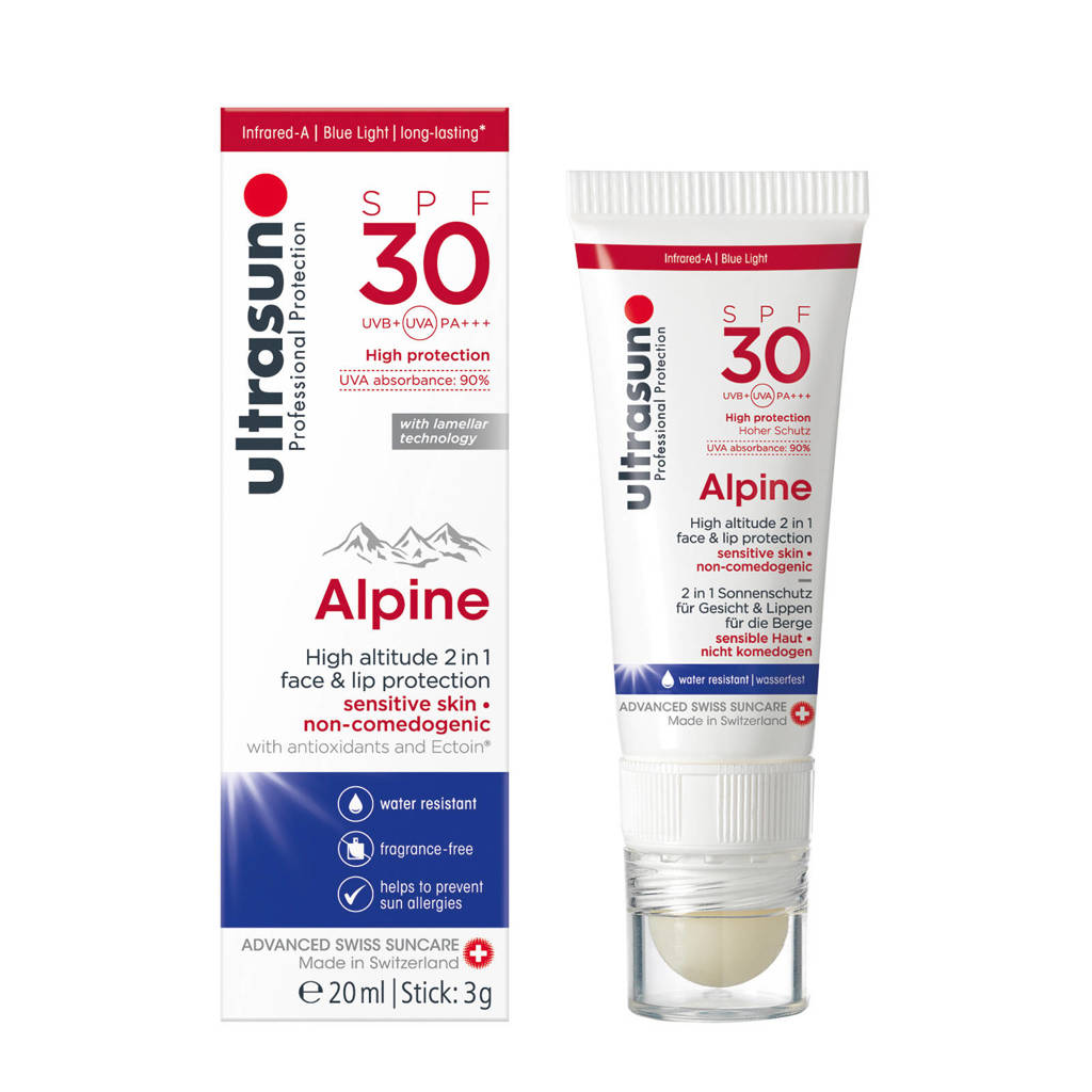 Ultrasun Alpine zonnebrand SPF30 - 20 ml + 3g