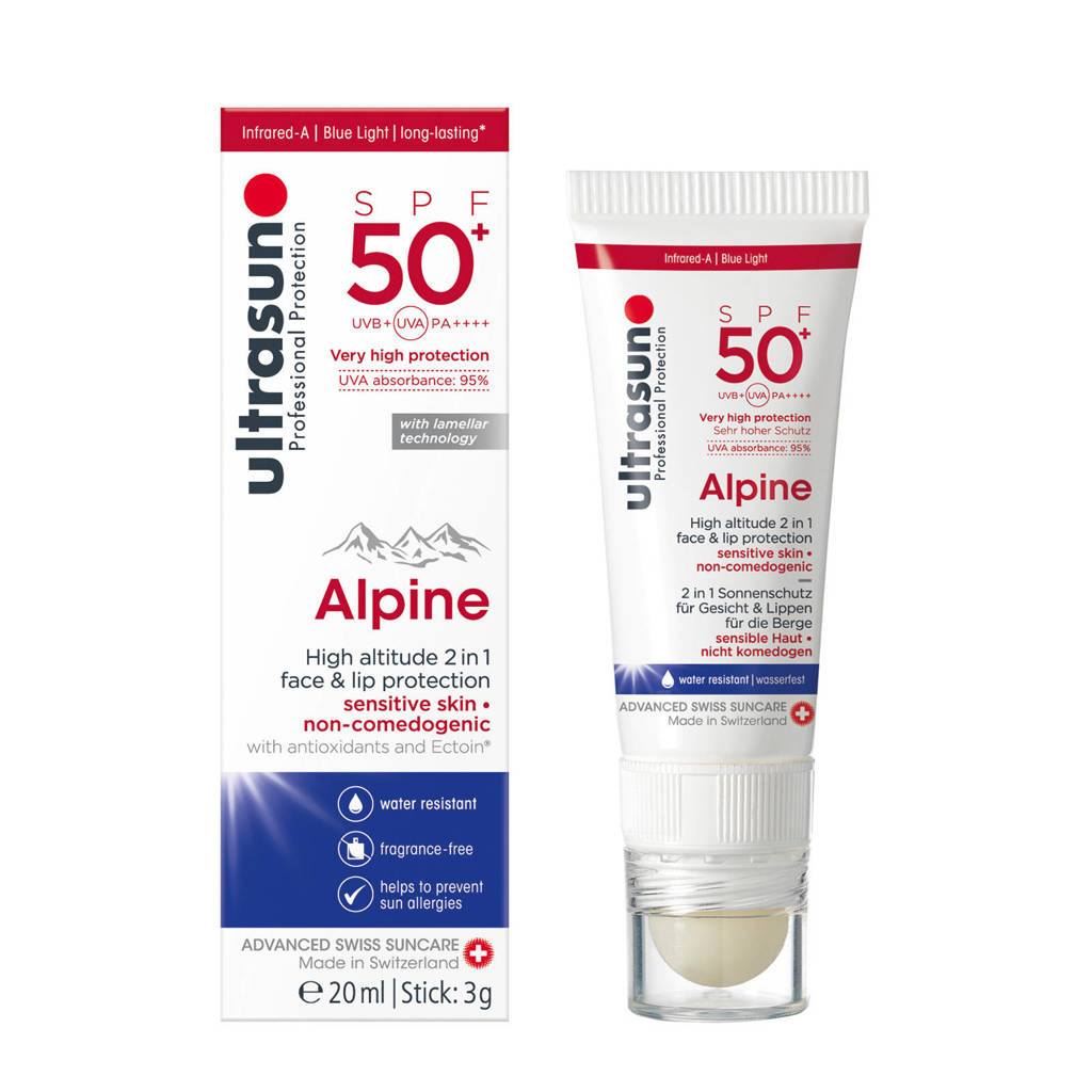 Ultrasun Alpine zonnebrand SPF50 - 20 ml + 3g