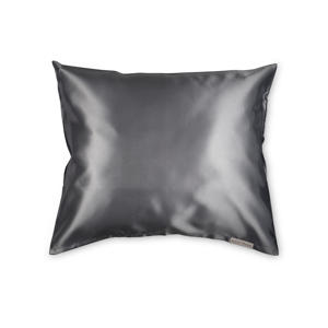 Polyester en satijnen kussensloop Antracite/Zilver  - 60 x 70 cm