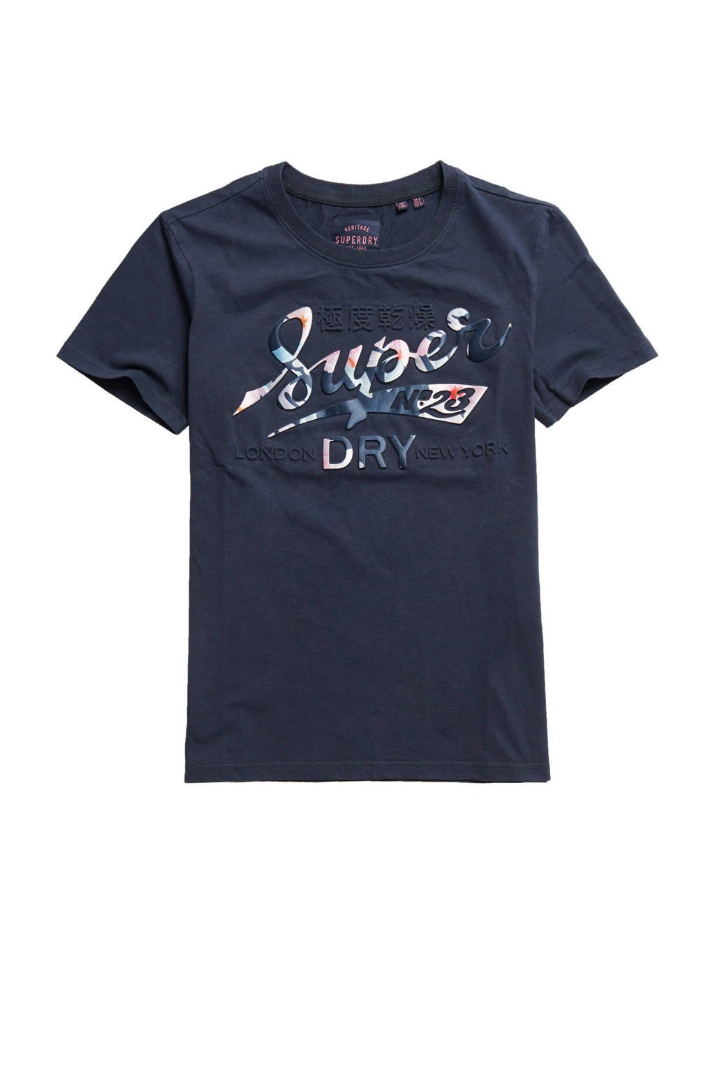 Superdry T-shirt met printopdruk marine, Marine