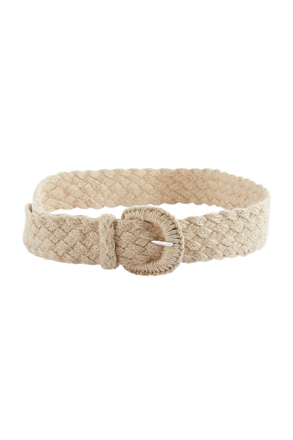 PIECES gevlochten jute riem ecru, Bruin