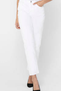 ONLY cropped high waist straight fit jeans ONLEMILY white, White