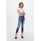ONLY ribgebreide crop top met ruches ONLEMMA wit