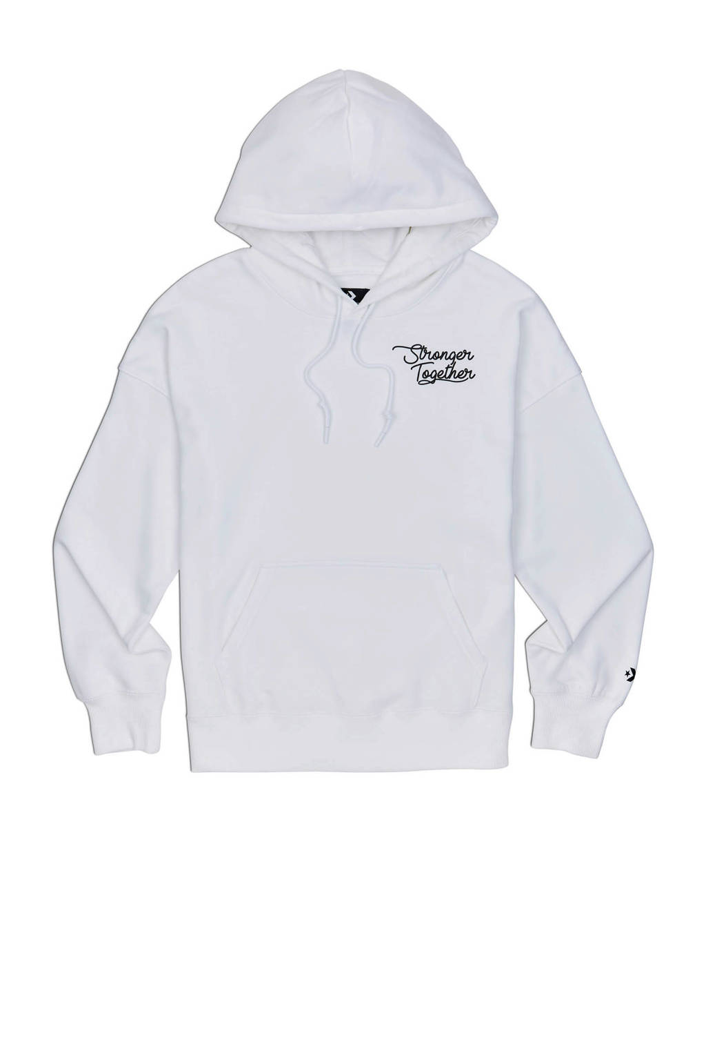 Converse hoodie Stronger Together wit, Wit