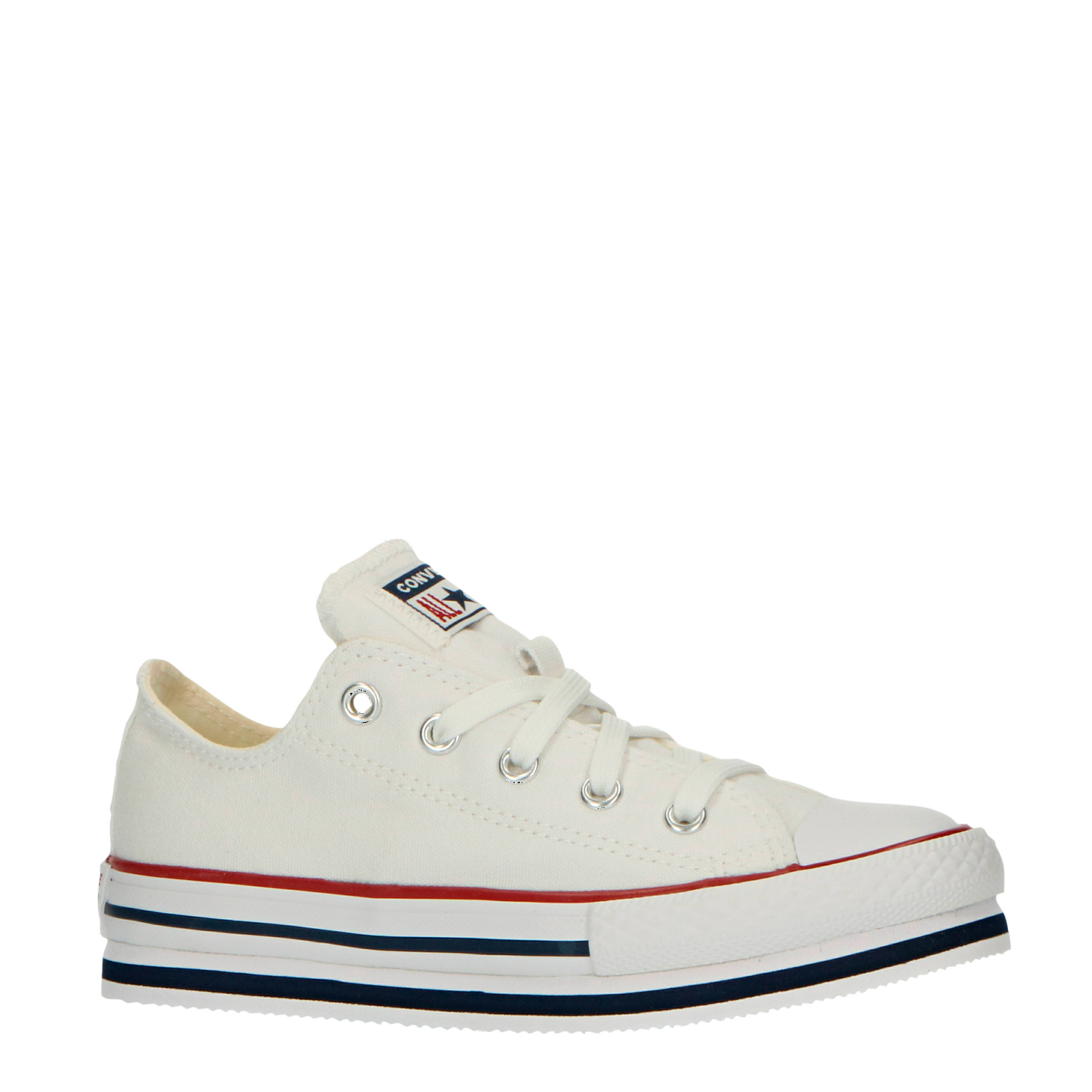 Converse Chuck Taylor All Star Platform Layer sneakers wit/blauw/rood |  wehkamp