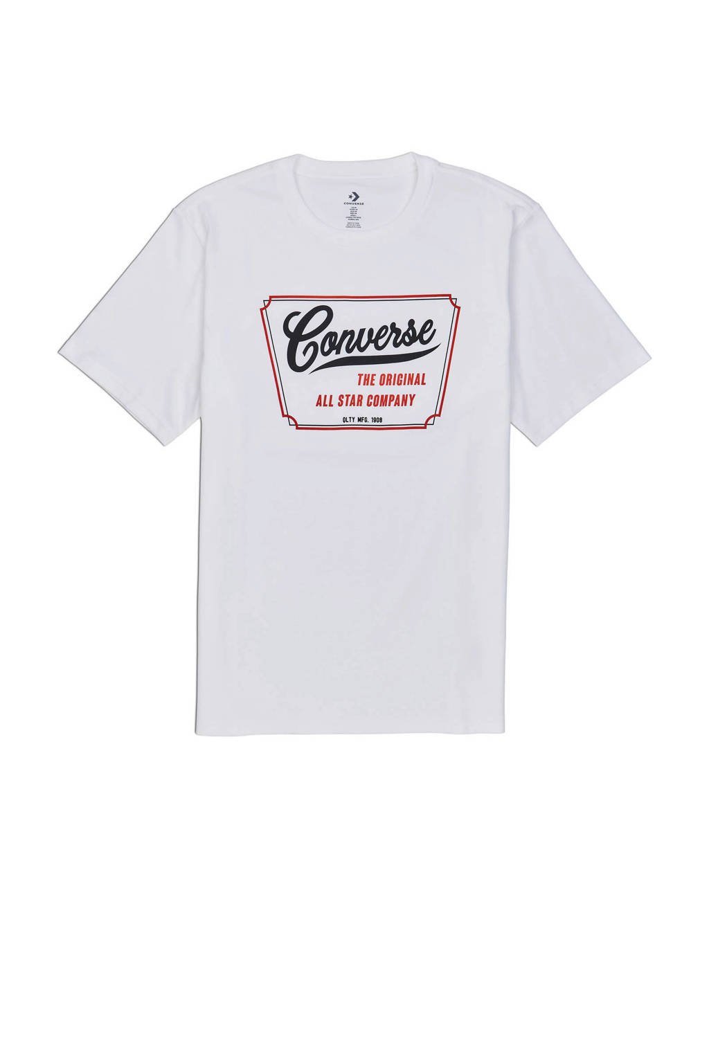 Converse T-shirt wit, Wit