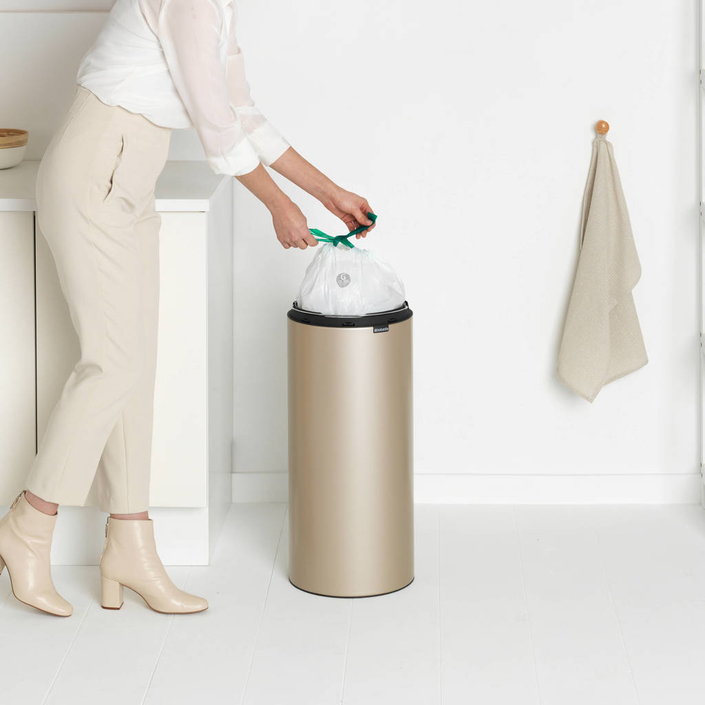 Brabantia Touch Bin afvalemmer met kunststof binnenemmer (30L) wehkamp