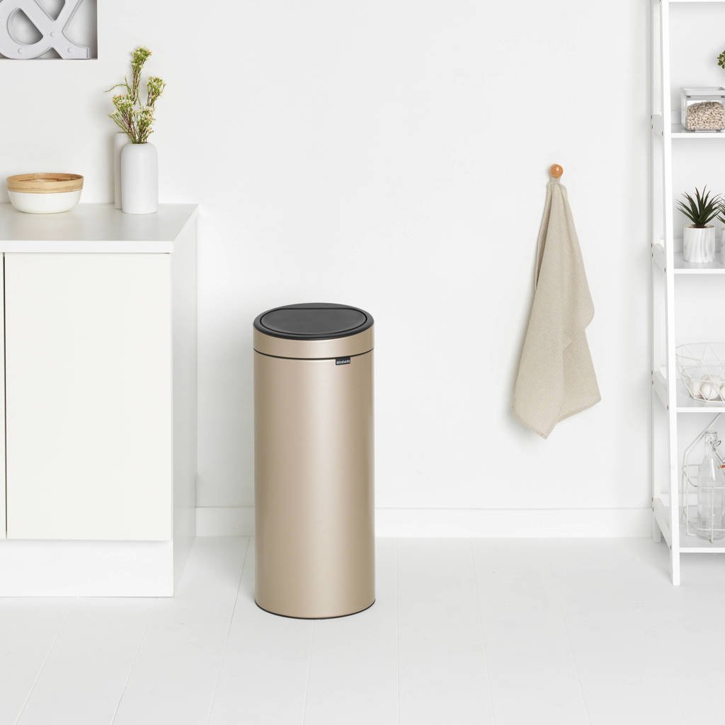 Brabantia Touch Bin afvalemmer met kunststof binnenemmer (30L) wehkamp