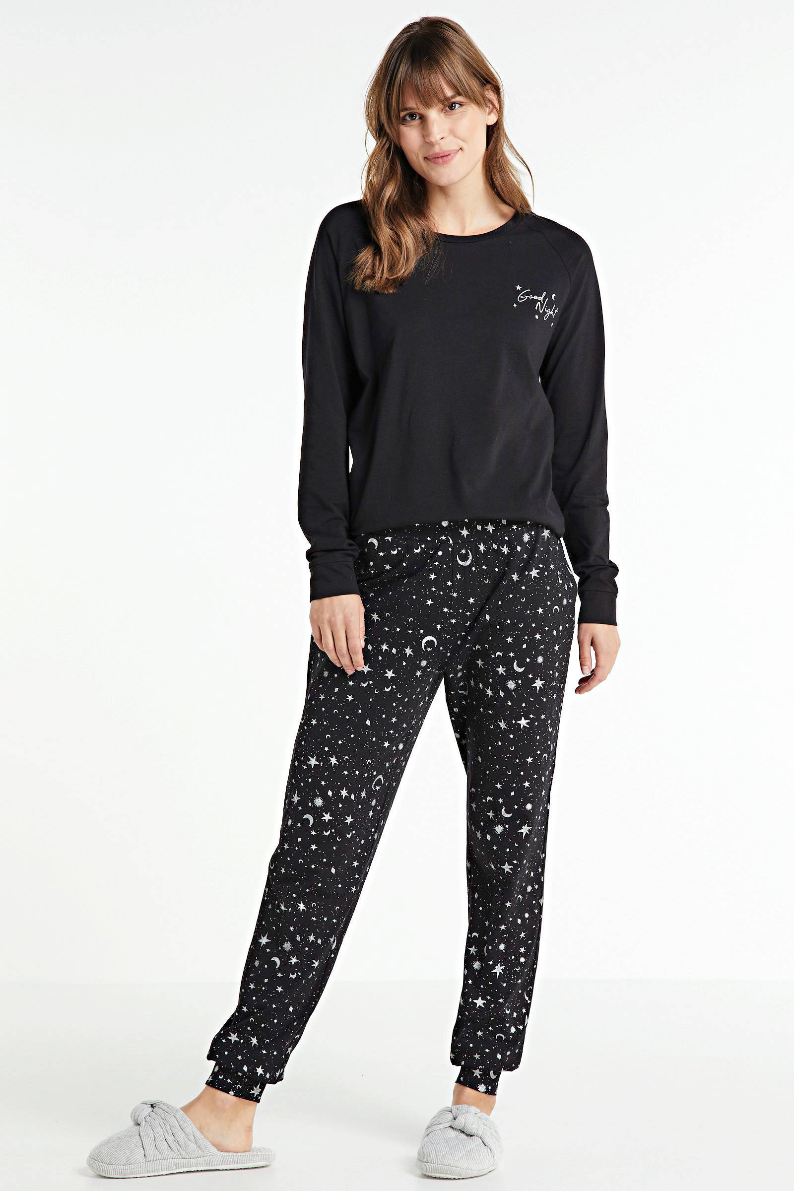 Dreamcovers pyjama met all over print zwart | wehkamp