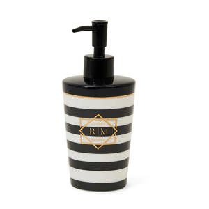 zeepdispenser Luxury Resort (8x18.5 cm) Zwart/Wit