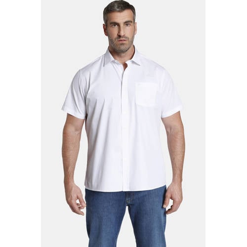 Jan Vanderstorm loose fit overhemd MEINO Plus Size wit afbeelding
