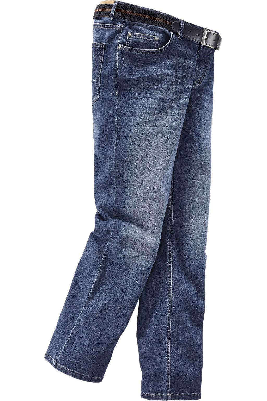 Jan Vanderstorm loose fit jeans Plus Size short LENAS dark denim